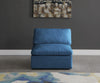 Plush Navy Velvet Standard Cloud Modular Armless Chair