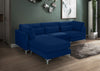Julia Navy Velvet Modular Sectional (4 Boxes)