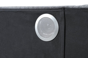 Galaxy Home Lizelle Queen Bed in with Ambient Lighting in Black image