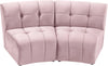 Limitless Pink Velvet 2pc. Modular Sectional