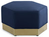 Marquis Navy Velvet Ottoman