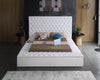 Bliss White Velvet King Bed (3 Boxes)