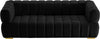 Gwen Black Velvet Sofa