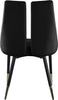 Sleek Black Velvet Dining Chair