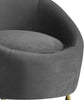 Serpentine Grey Velvet Chair
