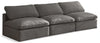 Plush Grey Velvet Standard Cloud Modular Sofa