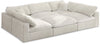 Cozy Cream Velvet Cloud Modular Sectional