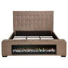 Senna Panel Bed with Bluetooth Speaker and Flame Visualizer