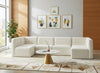 Quincy Cream Velvet Modular Sectional