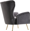 Opera Grey Velvet Accent Chair