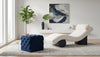 Stella Navy Velvet Ottoman/Stool