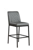Bryce Grey Faux Leather Stool