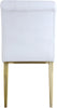 Curve White Faux Leather Dining Chair
