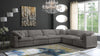 Cozy Grey Velvet Cloud Modular Sectional