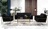 Mila Black Velvet Sofa