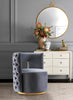 Theo Grey Velvet Accent Chair