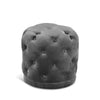 Harper Grey Velvet Ottoman/Stool