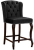 Suri Black Velvet Stool