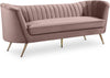 Margo Pink Velvet Sofa