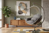 Luna Grey Durable Fabric Acrylic Swing Chair