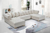 Presley Cream Velvet 3pc. Sectional