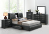 Kofi Black PU Eastern King Bed