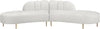 Divine Cream Velvet 2pc. Sectional