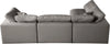 Plush Grey Velvet Standard Cloud Modular Sectional