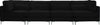 Julia Black Velvet Modular Sofa (4 Boxes)