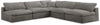 Cozy Grey Velvet Cloud Modular Sectional