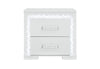 Naomi Silver Marble Nightstand with LED