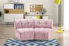 Limitless Pink Velvet 2pc. Modular Sectional