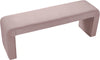 Minimalist Pink Velvet Bench