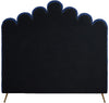 Lily Navy Velvet Full Bed