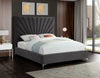 Eclipse Grey Velvet Full Bed
