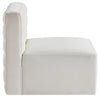 Quincy Cream Velvet Modular Armless Chair
