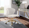 Finley Cream Velvet Office Chair