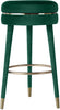Coral Green Velvet Bar Stool