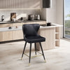 Hendrix Black Faux Leather Counter/Bar Stool