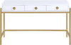 Abigail White / Gold Desk/Console