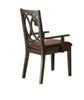 Acme Furniture Jameson Arm Chair (Set of 2) in Brown Fabric & Espresso 62319