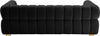 Gwen Black Velvet Sofa