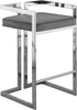 Ezra Grey Velvet Stool