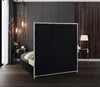Milan Black Faux Leather King Bed