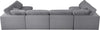 Serene Grey Linen Fabric Deluxe Cloud Modular Sectional