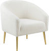 Barlow White Faux Sheepskin Fur Accent Chair