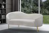 Ritz Cream Velvet Loveseat