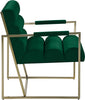 Wayne Green Velvet Accent Chair
