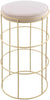 Rebar Cream Velvet Counter Stool