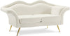 Lips Cream Velvet Loveseat